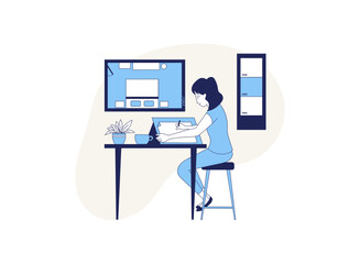 Illustration of an Creative Industry Interior Designer