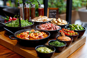 Obraz premium paella bar setup