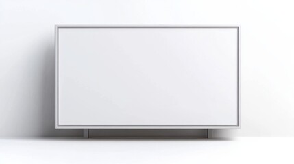 A large realistic outdoor white billboard designed for commercial advertising display, mounted in an urban environment for marketing promotions