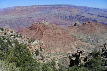 Blick vom Desert View Watchtower in den Grand Canyon