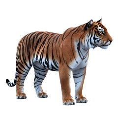 Naklejka premium Majestic Standing Tiger with Blue Eyes.