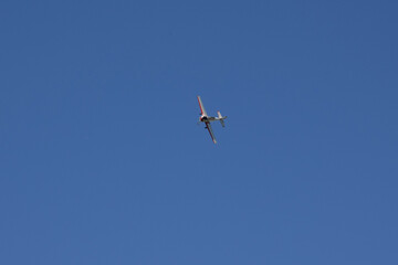 Air show. Light aircraft shows aerobatics