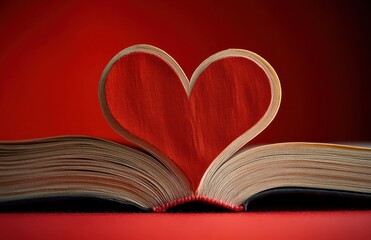 Heart Shaped Pages Love Literature Romance Book