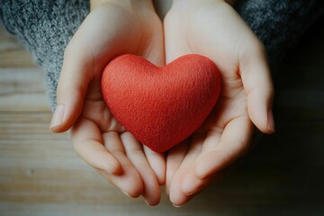 Fototapeta premium Heart Support and Care Image for Charity and Volunteer Activities in Lifestyle