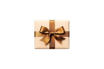 beautifully wrapped gift box with golden ribbon, perfect for celebrations and special occasions. elegant design adds touch of luxury and anticipation