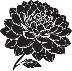 Black Flower Silhouette Vector Art