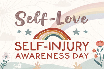 Obraz premium self injury awareness day, Poster, Banner, Story, Post,