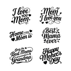 Mother's day typography t-shirt design bundle and Mother's day t-shirt design quotes