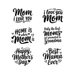 Mother's day typography t-shirt design bundle and Mother's day t-shirt design quotes