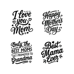 Mother's day typography t-shirt design bundle and Mother's day t-shirt design quotes