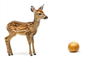 Obraz premium Deer Isolated On White