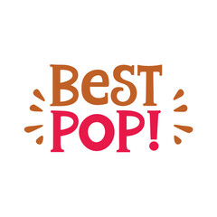   best pop typography t-shirt design on white background 
