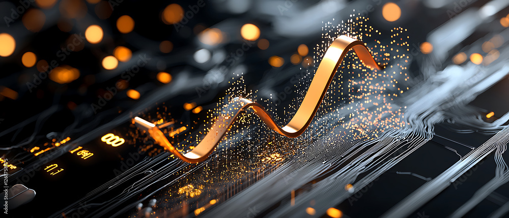 Aufkleber data trends visualization in technology sector digital environment graphic design abstract viewpoint
