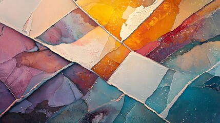 Fototapeta premium Aerial view of colorful salt flats, glowing geometric patterns, cinematic natural artistry
