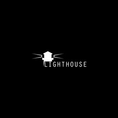 Lighthouse icon isolated on dark background