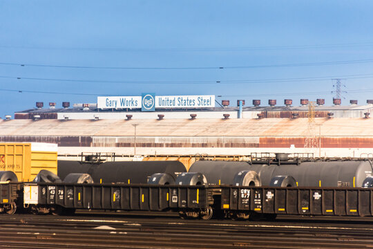 Gary, IN - USA: Gary Works, United States Steel at railhead.