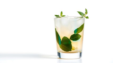 Fototapeta premium Mojito cocktail - summer drink set isolated on white