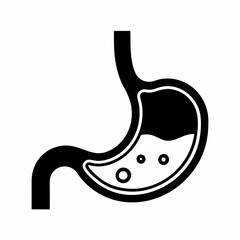 Minimalist Stomach vector Illustration for Digital and Print Use.