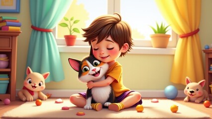 A cat abandoned in a cardboard box gets a second chance at life through adoption.  