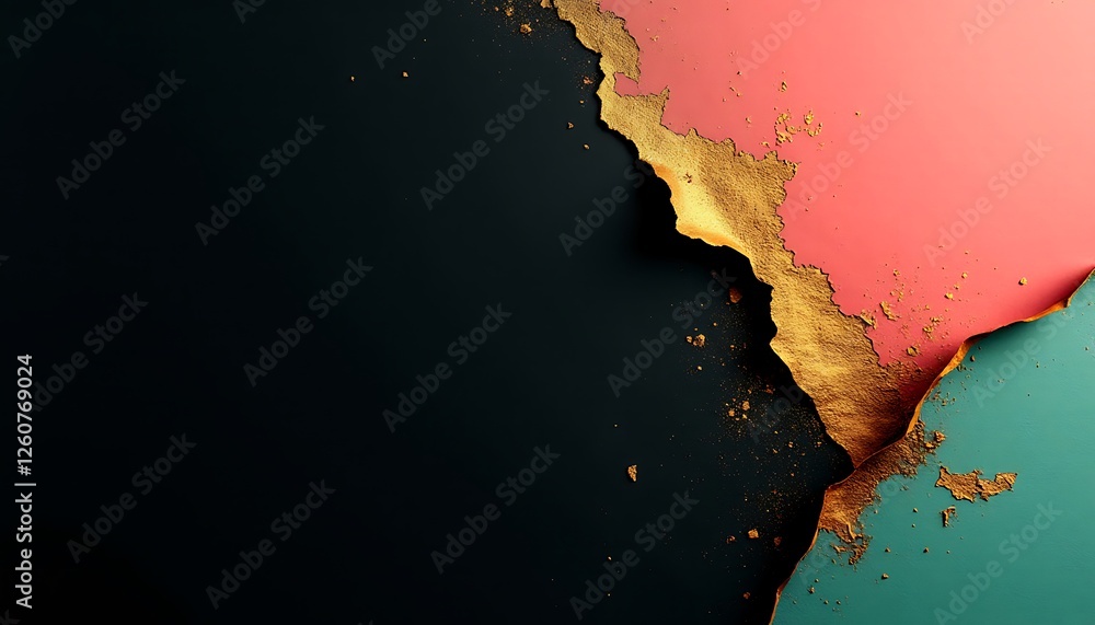 Aufkleber abstract gold and color block background for business presentations