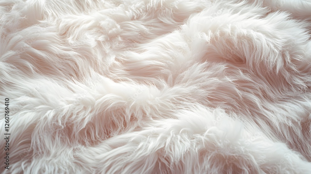 Aufkleber Close-up image of soft, white fur texture. Luxurious and calm. Macro Texture Backgrounds Fluffy Surface Texture. Soft Plush White Fur Texture Background