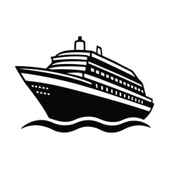 cruise ship vector illustration