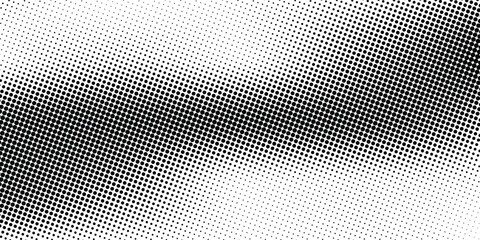 Halftone gradient. Dotted gradient, smooth dots spraying and halftones dot background seamless horizontal geometric pattern vector template set