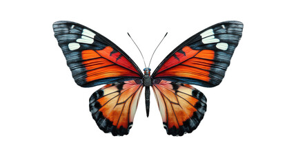 Obraz premium Butterfly showcasing vivid colors on a transparent background