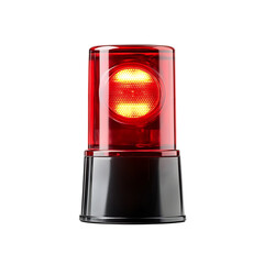 Red emergency light on transparent background. high resolution PNG file