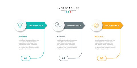 Vector Infographic label design template with icons and 3 options or steps. for your business data. Vector Illustration.