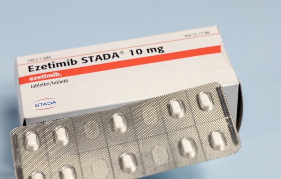Ezetimib against high cholesterol in the bkood pills.