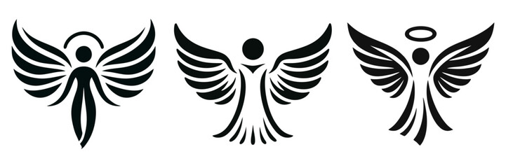 Vector illustration of angel with  wings