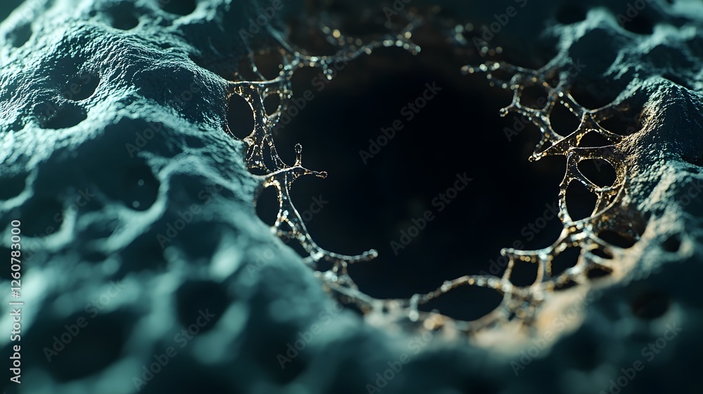 Poster Captivating and mind bending abstract digital artwork featuring intricate fractal patterns complex geometric designs and visually stunning computational textures