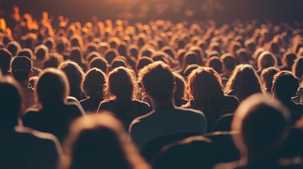 Engagement dynamics among a diverse audience during an evening event in a packed venue