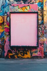Obraz premium Pink Wall Graffiti