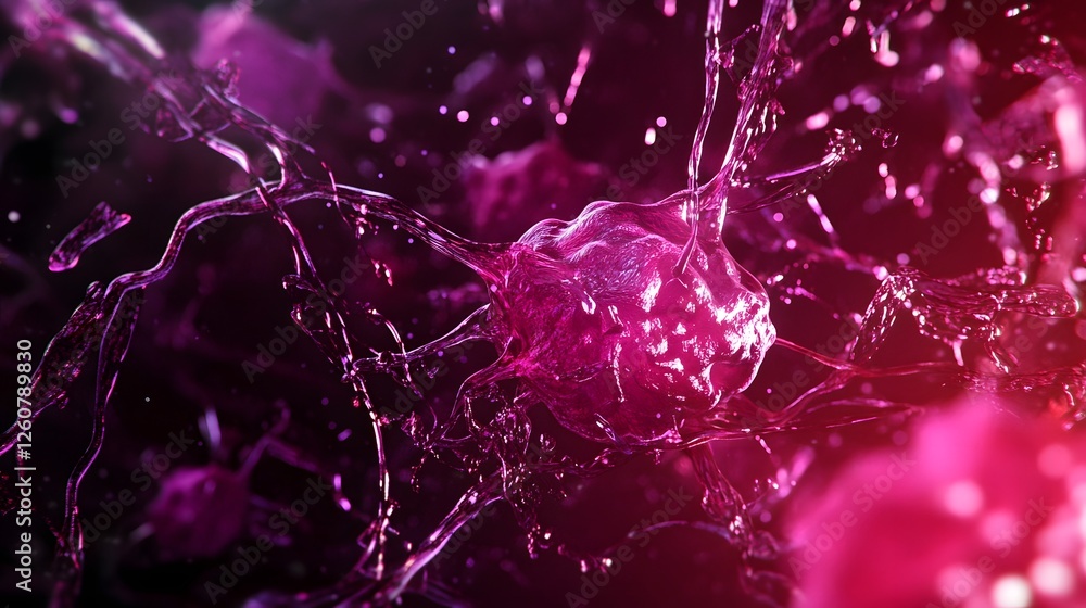Fototapete captivating digital art explosion of vibrant cosmic liquid energy and dynamic motion futuristic fant