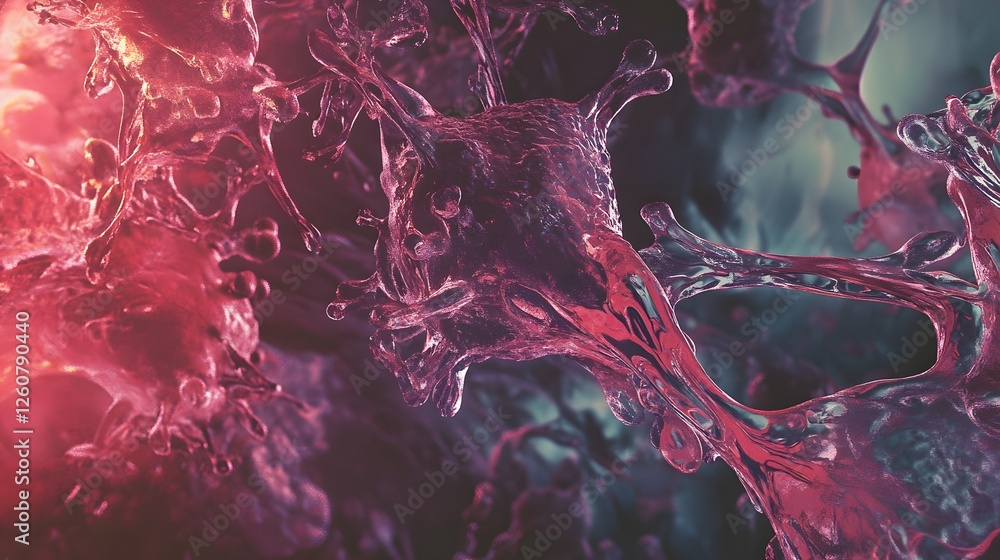 Aufkleber Captivating Fluid Abstraction Vibrant Swirls of Color Light and Movement  Mesmerizing digital art piece featuring a dynamic ever changing composition of fluid organic shapes and colors