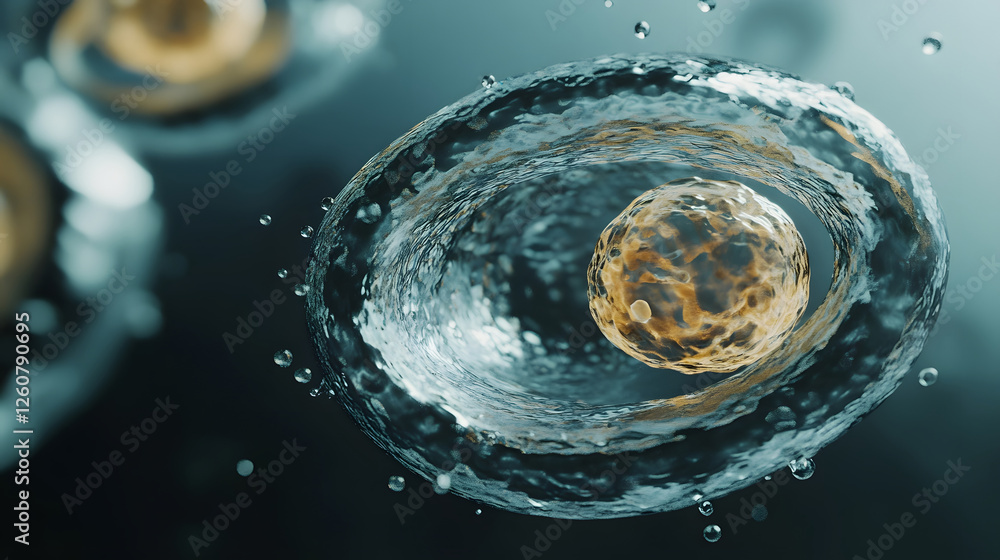 Poster captivating fluid dynamics mesmerizing splash of transparent droplets in motion showcasing the beaut