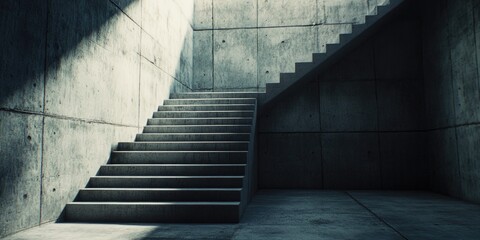 Obraz premium Concrete Staircase Building