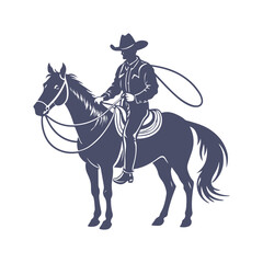 Cowboy Silhouettes Clip art Vector Illustration