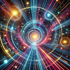 Obraz premium fractal burst background