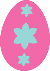 Colorful Easter egg on transparent background. Easater egg vector illustration