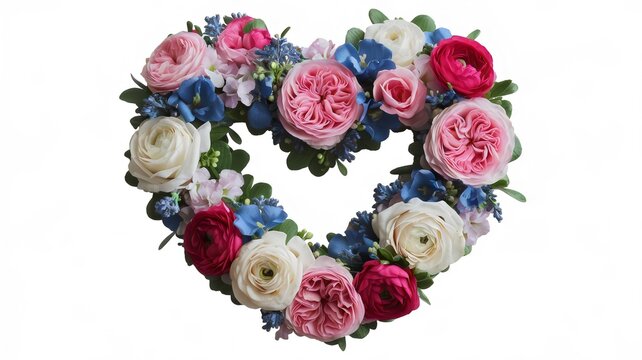Illustration Design von Blumen in Herz-Form