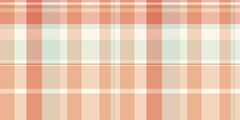 Soft peach and cream plaid pattern.  Subtle texture, perfect for backgrounds, textiles, or website designs. Evokes feelings of warmth and tranquility.