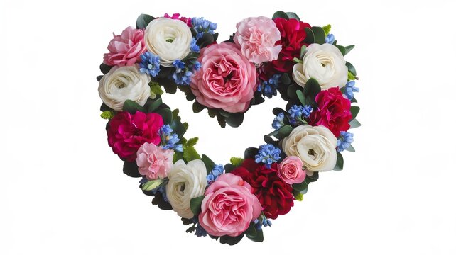 Illustration Design von Blumen in Herz-Form