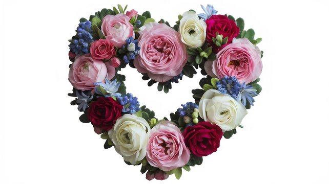Illustration Design von Blumen in Herz-Form