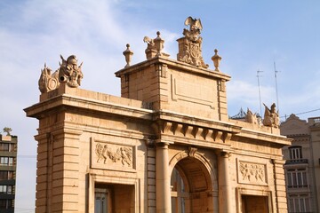 Obraz premium Valencia Puerta del Mar arch gate