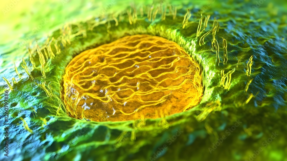 Poster captivating microscopic view of vibrant aquatic microorganism in underwater environment close up sho