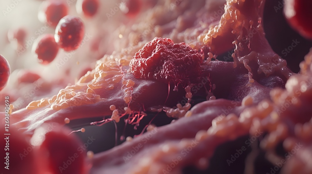 Aufkleber Close up detailed view of a microscopic organic cellular structure showing the intricate patterns and textures  This image can be used for medical scientific or research related purposes