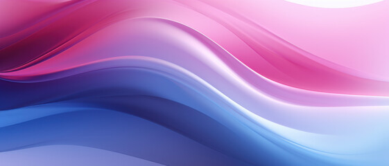 Fototapeta premium Elegant flowing gradient waves in shades of pink and blue with a soft glow, creating a smooth and modern abstract background